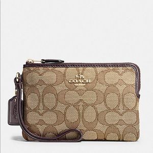 Coach Wristlet in Signature Canvas